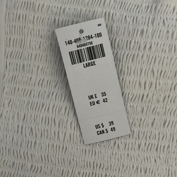 NEW Abercrombie & Fitch Women’s Slim fit Tie Strap V-neck White Cami - Size L - Picture 10 of 10